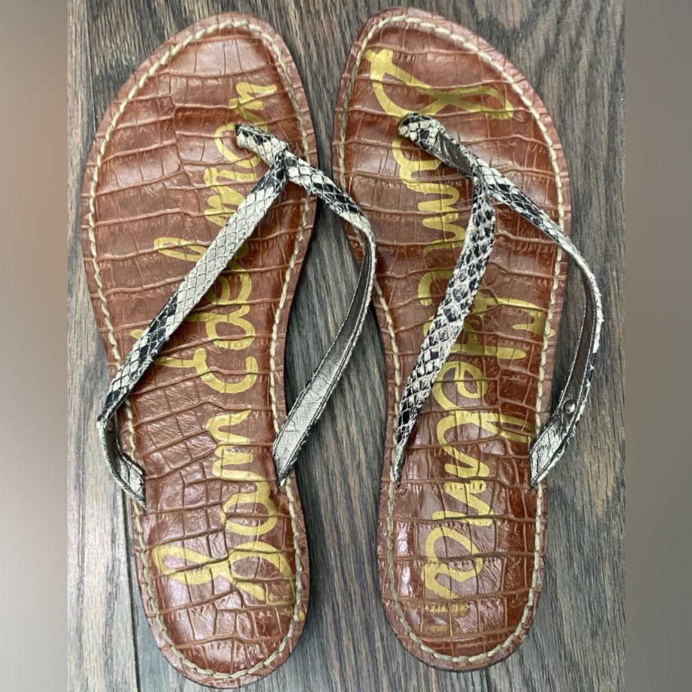Sam Edelman Brown and Black Sandals Elegant Comfort